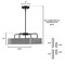 Westinghouse Chandelier SemiFlush- 40W 3-Light Stella Mira Wlnt Bnds Brshd Nkl Candelabra 6125700 - alternate 3